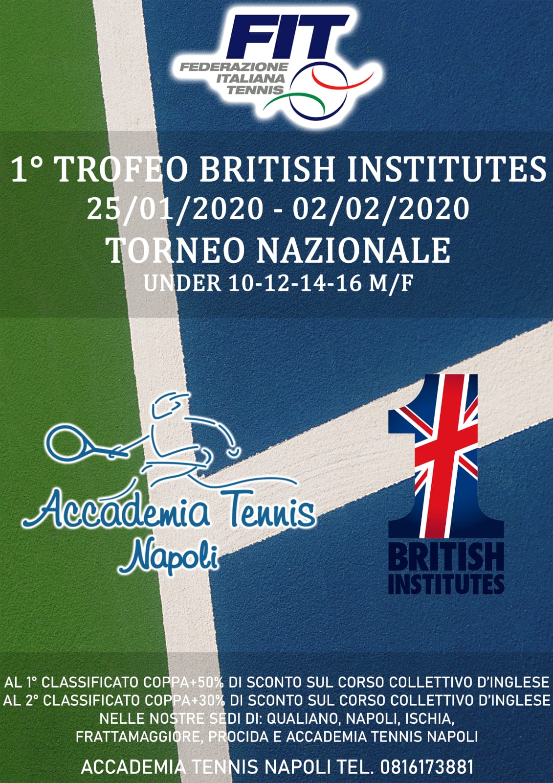 TROFEO BRITSH INSTITUTES GIOVANILE. Al via con il record di 150 iscritti in tabellone