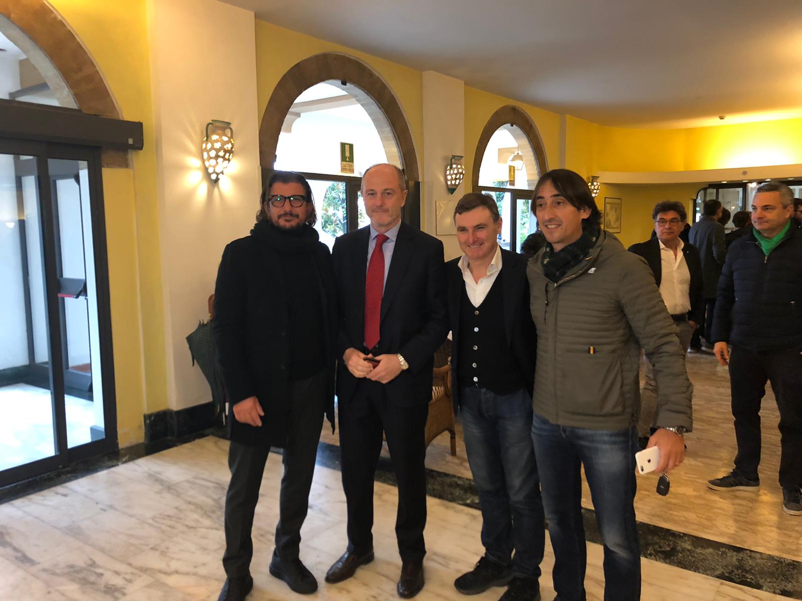 LA PRIMA VOLTA DEL PRESIDENTE FEDERTENNIS ANGELO BINAGHI IN ACCADEMIA TENNIS NAPOLI