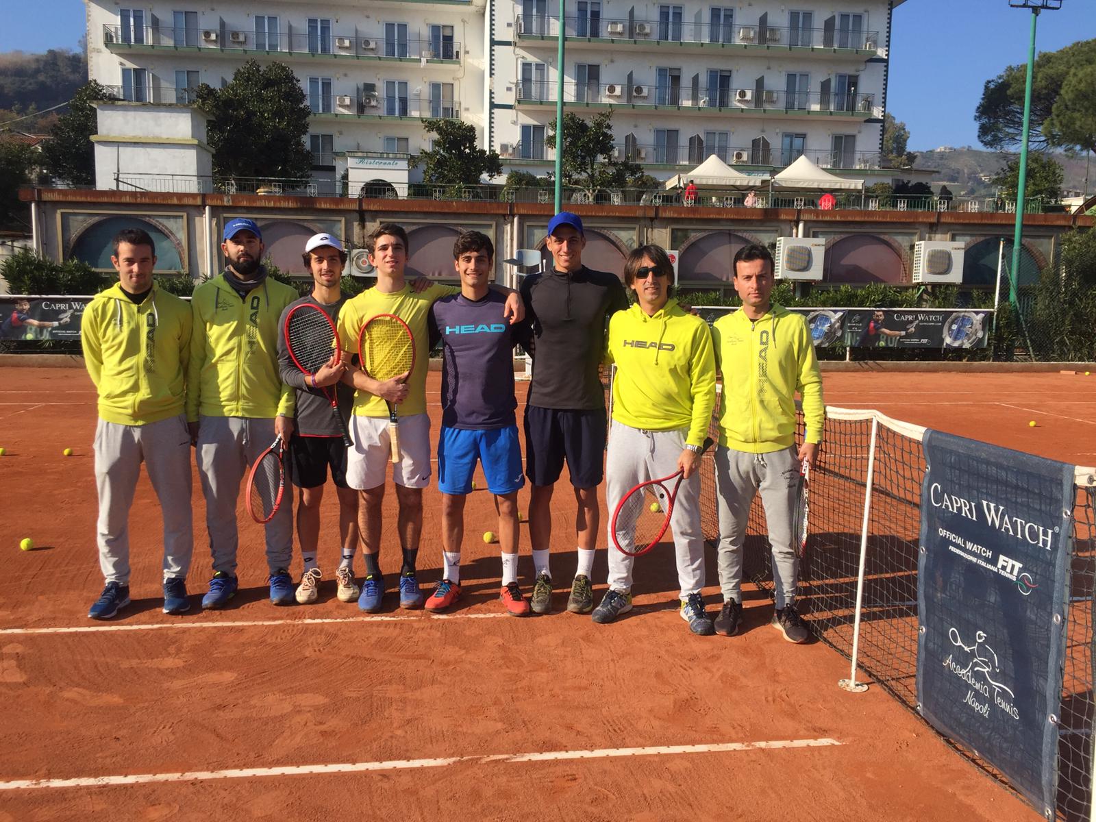 ALL’ACCADEMIA TENNIS NAPOLI tornano insieme i ragazzi del Duemila Di Nocera, Cacciapuoti, Navarra e Cocco