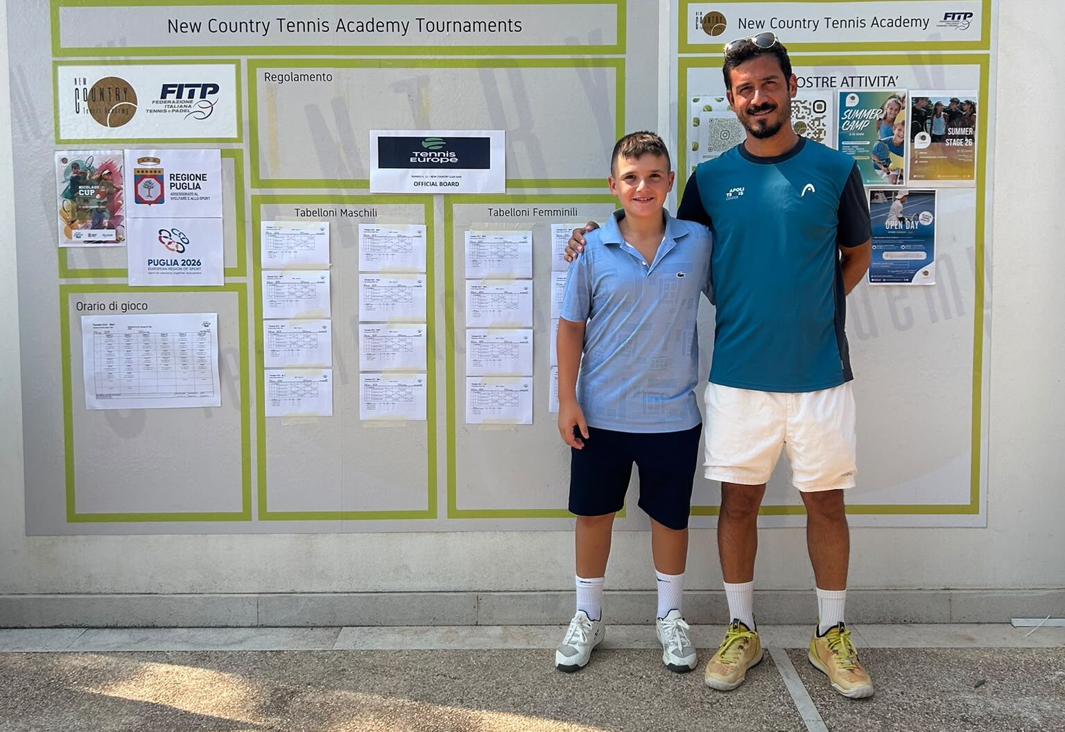 FRANCESCO PUCA, vittorie ed esperienze al Tennis Europe di Bari